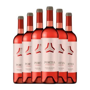 Portia Vino Rosado Rosat Cuvée Ribera Joven 75 Cl 14.5% Vol. (pack De 6 Unidades)