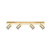 lampara de techo metal dorado 4 pantallas de luz luces ajustables diseno industrial moderno tigris