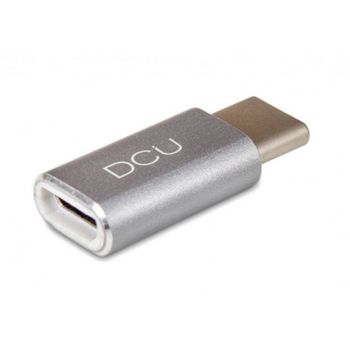 DCU Tecnologic Adaptador MicroUSB a USB-C Gris