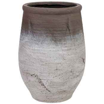 Macetero De Fibra De Vidrio Blanco 43,5x43,5x60cm