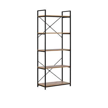 Estantería Metalica Industrial Miño, 5 Baldas, Negro 170x60x30 Cm