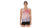 camiseta de tirantes asics metaspeed roja  mujer