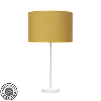 sobremesa alto 1xe27 blanco amarillo 63x30x30cm moda