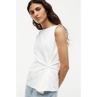 tommy hilfiger blusa ww0ww50972 interlock knot slvls top para mujer