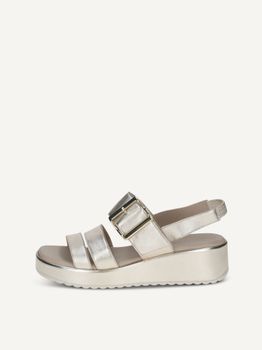 CAPRICE Sandal, metallic, made of Leather with Wedge heel, Size 42