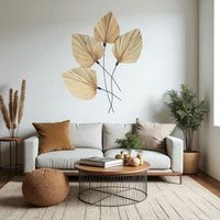 placa pared hojas naturalmetal