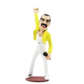 Figura Freddie Mercury Artesanal 20 Cms