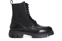botin mujer de piel con cierre elastico black 39
