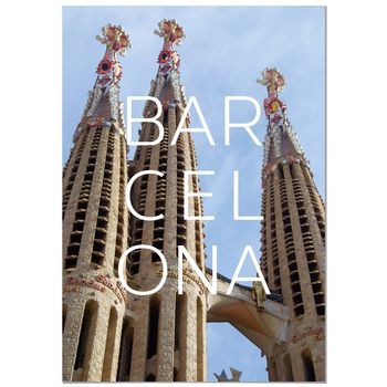 Panorama Cuadro De Aluminio Ciudad De Barcelona 70x100 Cm