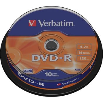 DVD+R y DVD-R 4.7 GB 16X – Pack de 50 o 10 Unidades (DVD+R) | Pack de 10 Unidades (DVD-R) | Discos Vírgenes Grabables Alta Velocidad | Superficie Matt Silver | Almacenamiento Seguro para Vídeo, Música