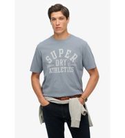 superdry para hombre m1012176a camiseta athletic essential azul claro m casual algodon manga corta