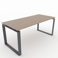 mesaescritorio para teletrabajo oficina y hogar estructura cerrada color gris grafito tablero color olmo fabricado en espana 140x60cm