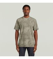 g-star para hombre d28589-e400-j183 camiseta allover print kaki s marron casual verde algodon manga corta