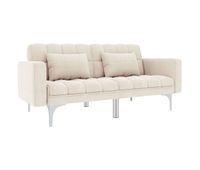 vidaxl sofa cama de tela color crema
