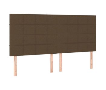 Cabeceros 4 unidades de tela marrón oscuro 90x5x78/88 cm alto