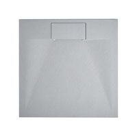 plato de ducha minimalista con desague smc efecto piedra natural 90 x 90 x 3 cm gris azzurro