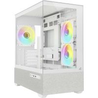 caja pc sharkoon mk7 argb blanco atx ventana