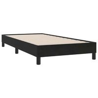 estructura de cama sin colchon terciopelo negro 80x210 cm