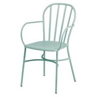 sillon vintage azul retro de aluminio para jardin y exterior romero garden