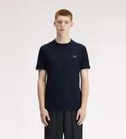 fred perry para hombre m4613 camiseta m4613 azul l casual algodon manga corta