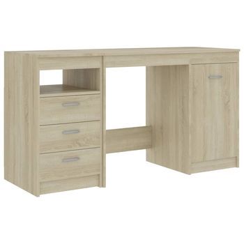 Mesa De Escritorio | | Escritorio De Despacho | Escritorio De Madera De Ingeniería Roble Sonoma 140x50x76 Cm