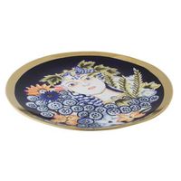 centro mesa porcelana 42x42x4 cara multicolor