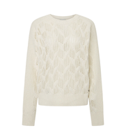 pepe jeans para mujer pl702201 jersey hedra blanco l casual algodon sostenible