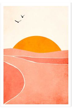Cartel gráfico «danza con el sol» sin marco 40x60cm