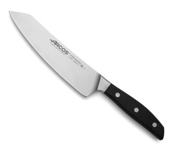 Cuchillo rocking santoku acero inoxidable forjado nitrum 170 mm negro