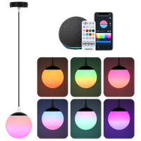aigostar mesh - lampara colgante inteligente led con bluetooth mesh compatible con alexa control de colores por capas 8w 800lm 2700k-6500k y rgb regulable para salacomedordormitorio