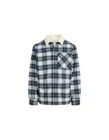 camisa jack  jones jjzac teddy overshirt ls hombre cloud dancer