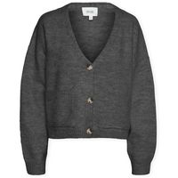 aware chaqueta de punto noos gemma cardigan - dark grey melange para mujer