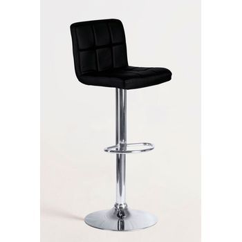 Pack 6 Taburetes Casper De Polipiel 105*44*40 Cm - Negro