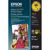 papel fotografico epson value glossy 10x15cm 40 hojas brillo