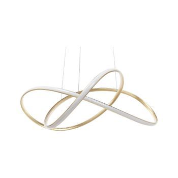 Lámpara De Techo Led De Metal Dorado Aluminio Forma De Nudo Glamour Moderno Tumen