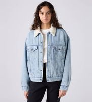 levis para mujer a4435-0010 chaqueta 90s sherpa trucker azul l casual algodon