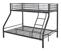 litera metalica leo incl somier - 90140 x 190 cm - negro