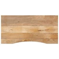 tablero escritorio con curva madera mango rugosa 120x60x25 cm vidaxl