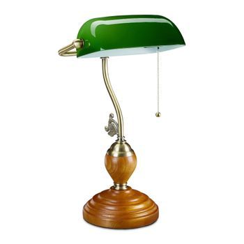 Lámpara De Banquero Con Interruptor De Tirador Verde