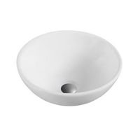 lavabo sobre encimera ceramico blanco mate  lavamanos bano para encimera ovalado  40cm de diametro  blanco mate