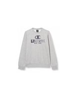 sudadera champion long sleeve crewneck gris hombre