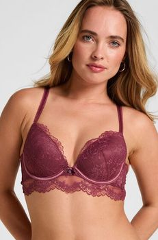 Hunkemöller Sujetador con aros preformado largo Naomi Morado