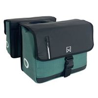 alforjas de negocios para bicicleta lona verde y negro 30 l willex