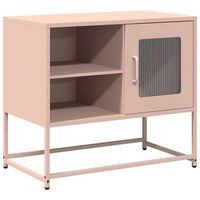 mueble para tv de acero rosa 68x39x605 cm