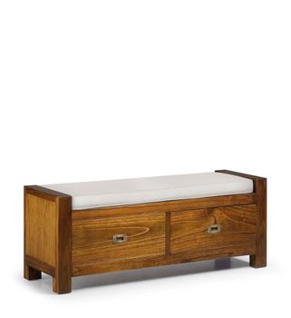 Banco de madera marrón anch. 120 cm