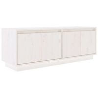 mueble de tv de madera maciza de pino blanco 110x34x40 cm