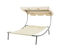 tumbona doble avigliano aceropoliester 200x173x146cm - beige casapro