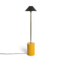 lampara de pie metal brijesh amarillo