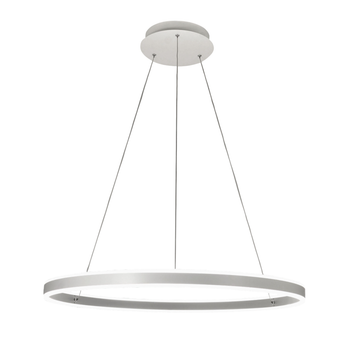 Lámpara Colgante Led Palau 64w 3000k Regulable Ø80 Cm Plata - Lámpara De Araña De Metal Y Metacrilato