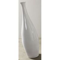 jarron lacado blanco 110cms 33dx110 cms